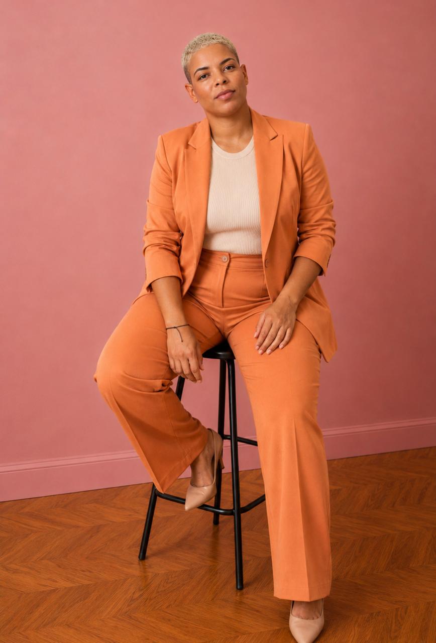 Serene, confident woman — representing Charlotte Dalbin's story and presence
